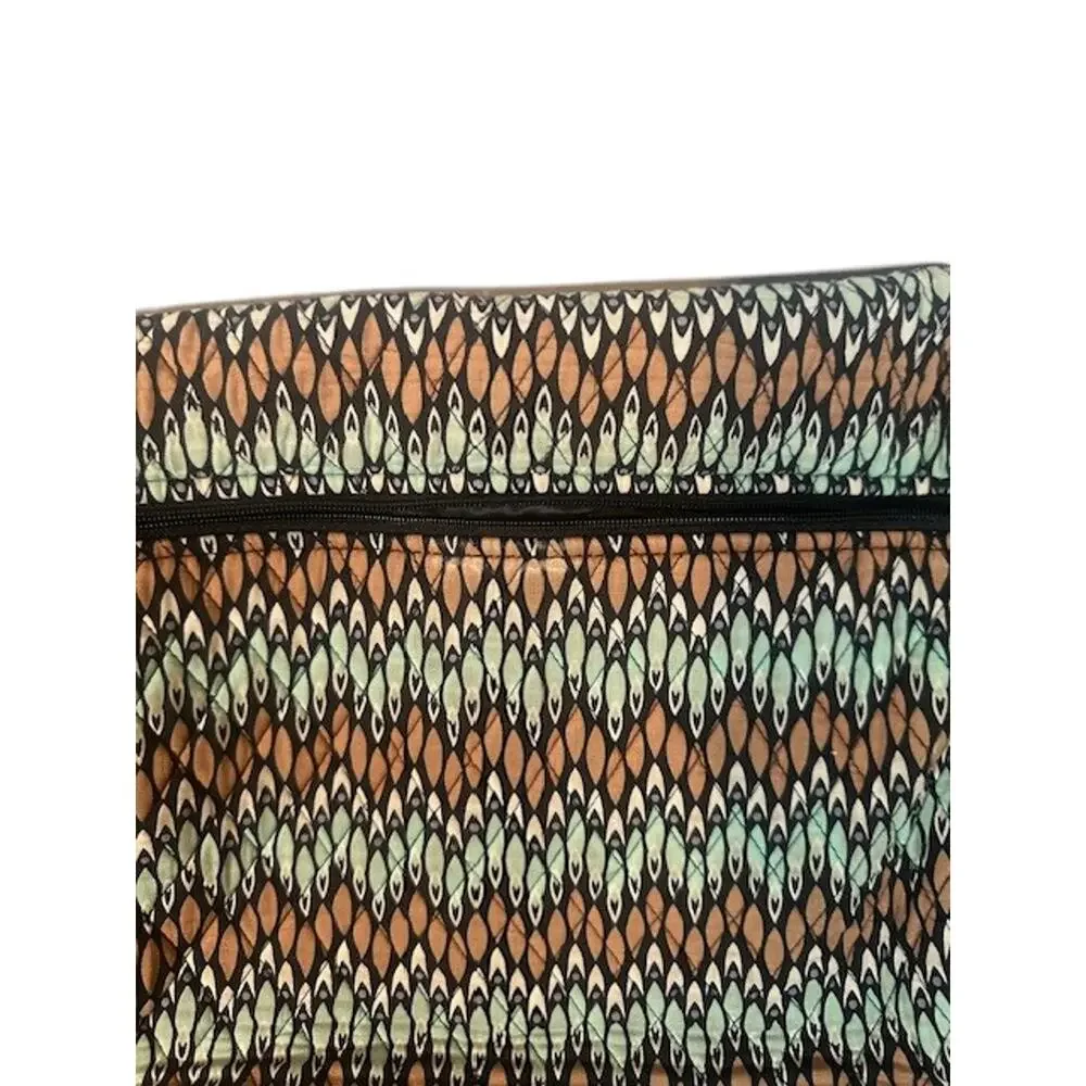 Vera Bradley Brown Multi-Color Sierra Stream Pattern Laptop Messenger Bag Women